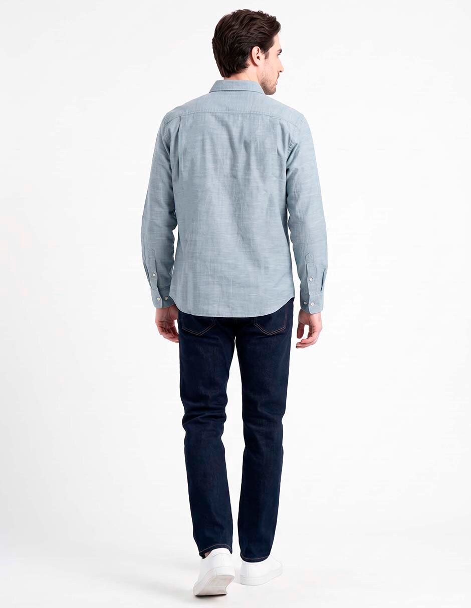 Camisa casual manga larga para hombre 2
