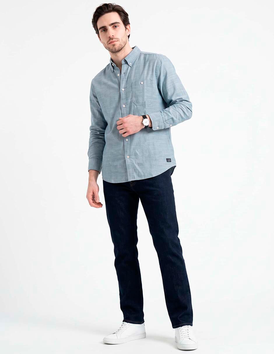 Camisa casual manga larga para hombre 3