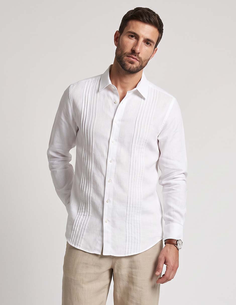 Guayabera manga larga para hombre Guayabera manga larga para hombre