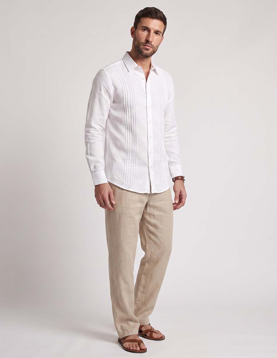 Guayabera manga larga para hombre 3