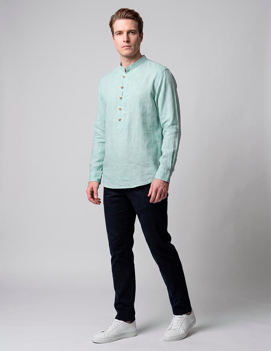 Camisa de vestir manga larga para hombre