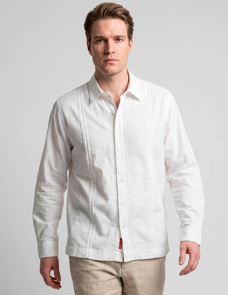 Guayabera manga larga para hombre Guayabera manga larga para hombre