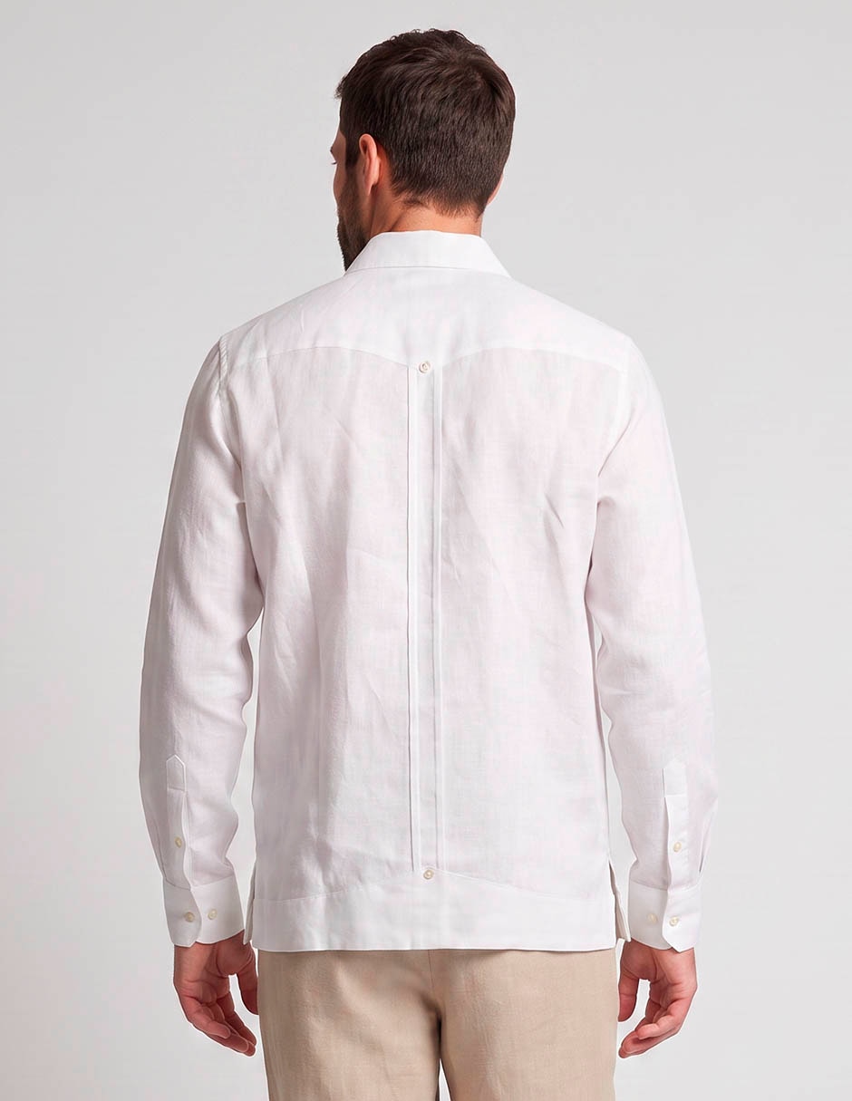 Guayabera manga larga para hombre 2