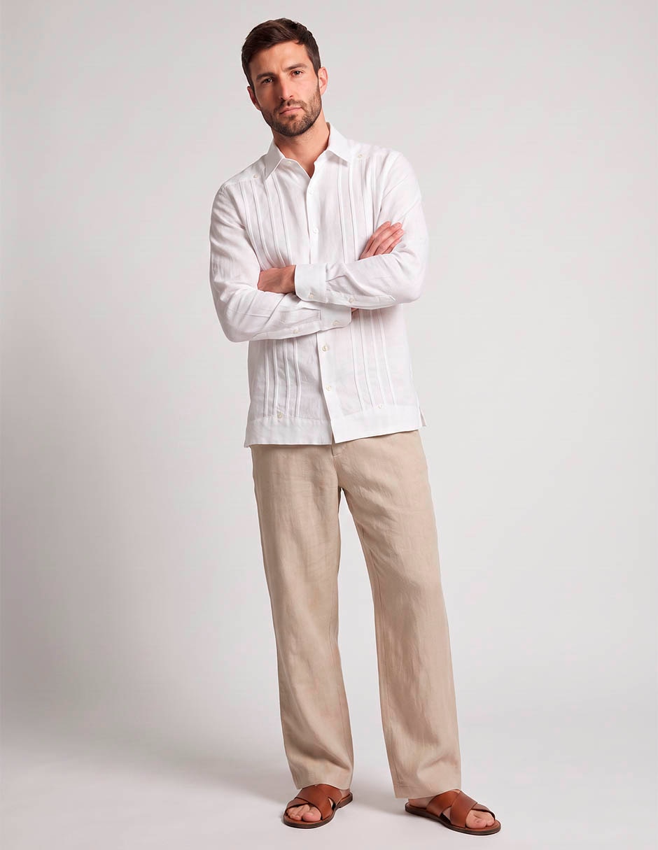 Guayabera manga larga para hombre 3