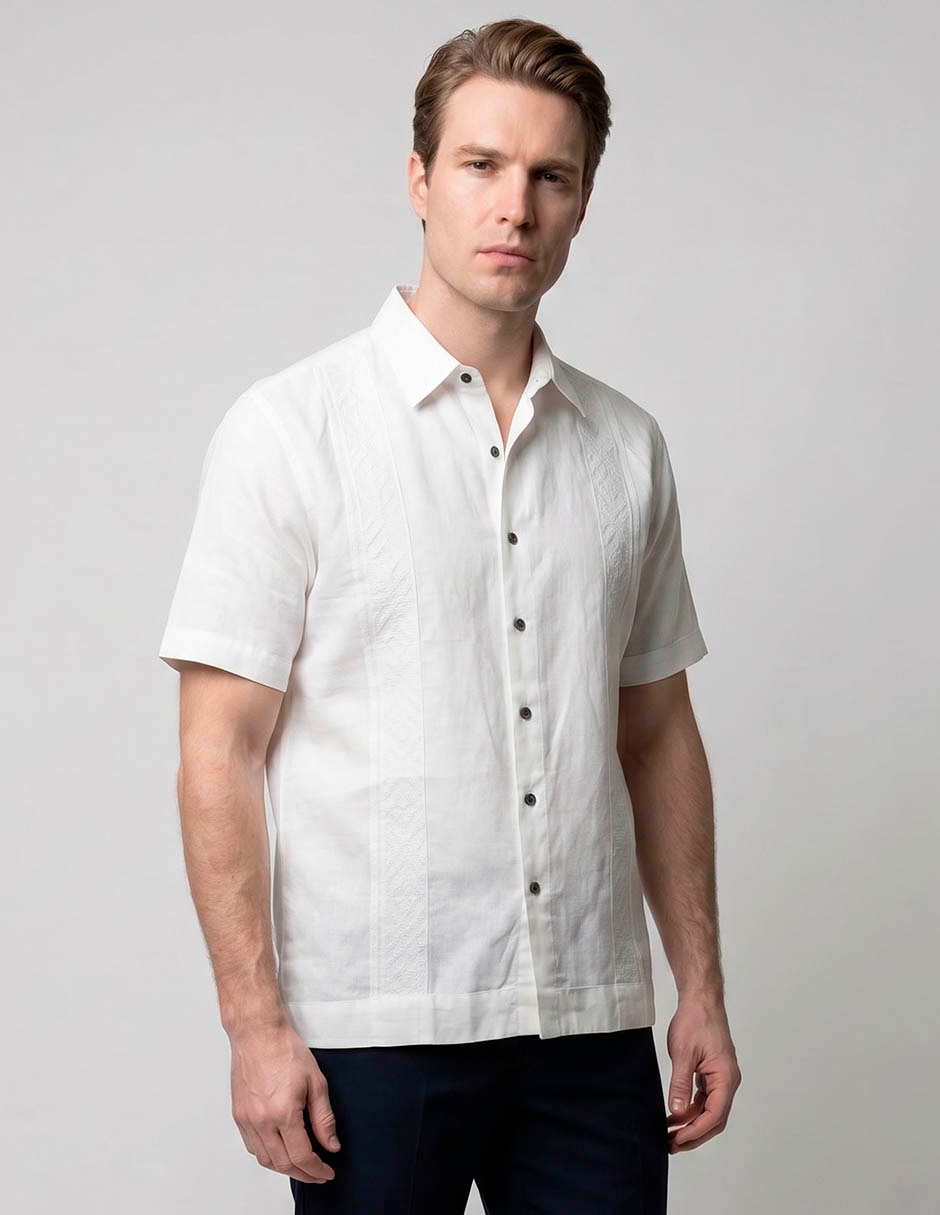 Guayabera manga corta para hombre