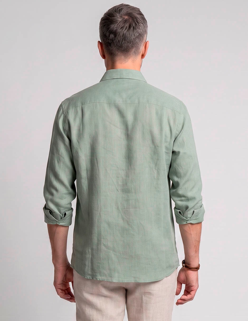 Guayabera manga larga para hombre 2