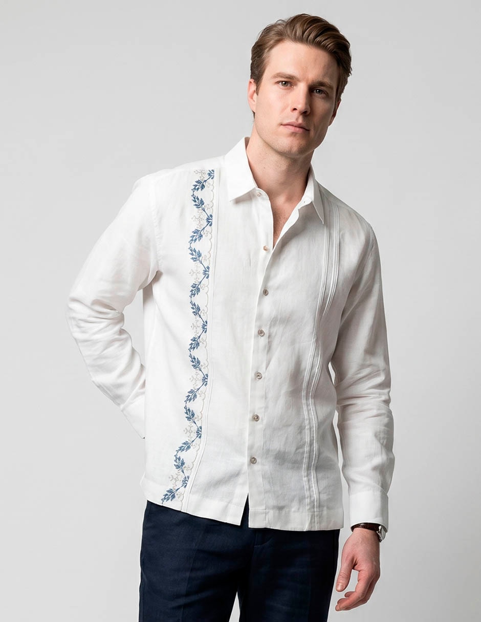 Guayabera manga larga para hombre Guayabera manga larga para hombre