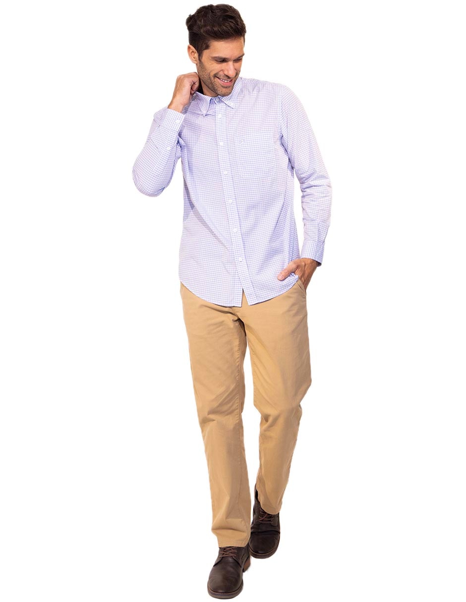 Camisa casual de algodón manga larga para hombre 2