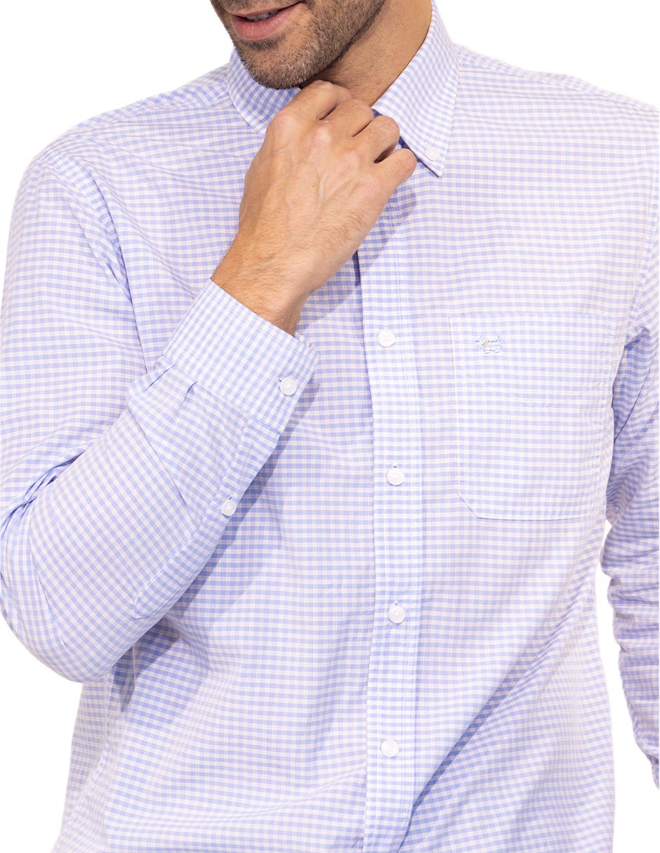 Camisa casual de algodón manga larga para hombre 3