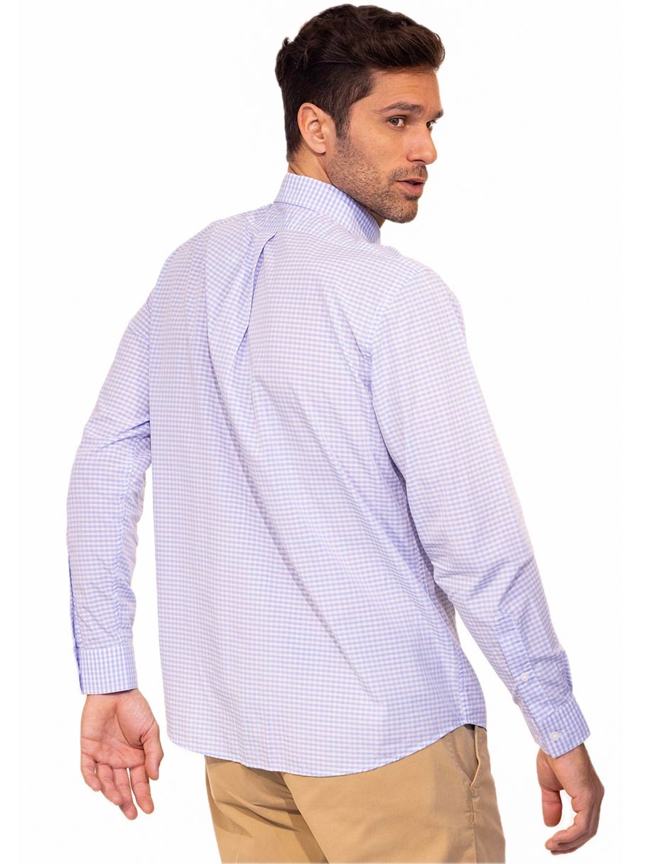 Camisa casual de algodón manga larga para hombre 4