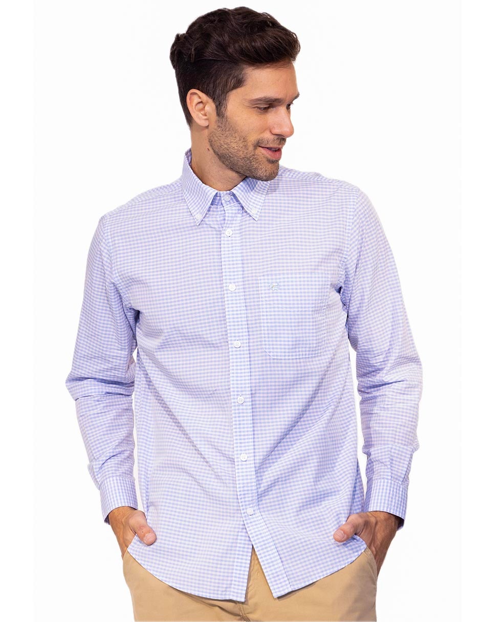 Camisa casual de algodón manga larga para hombre Camisa casual de algodón manga larga para hombre