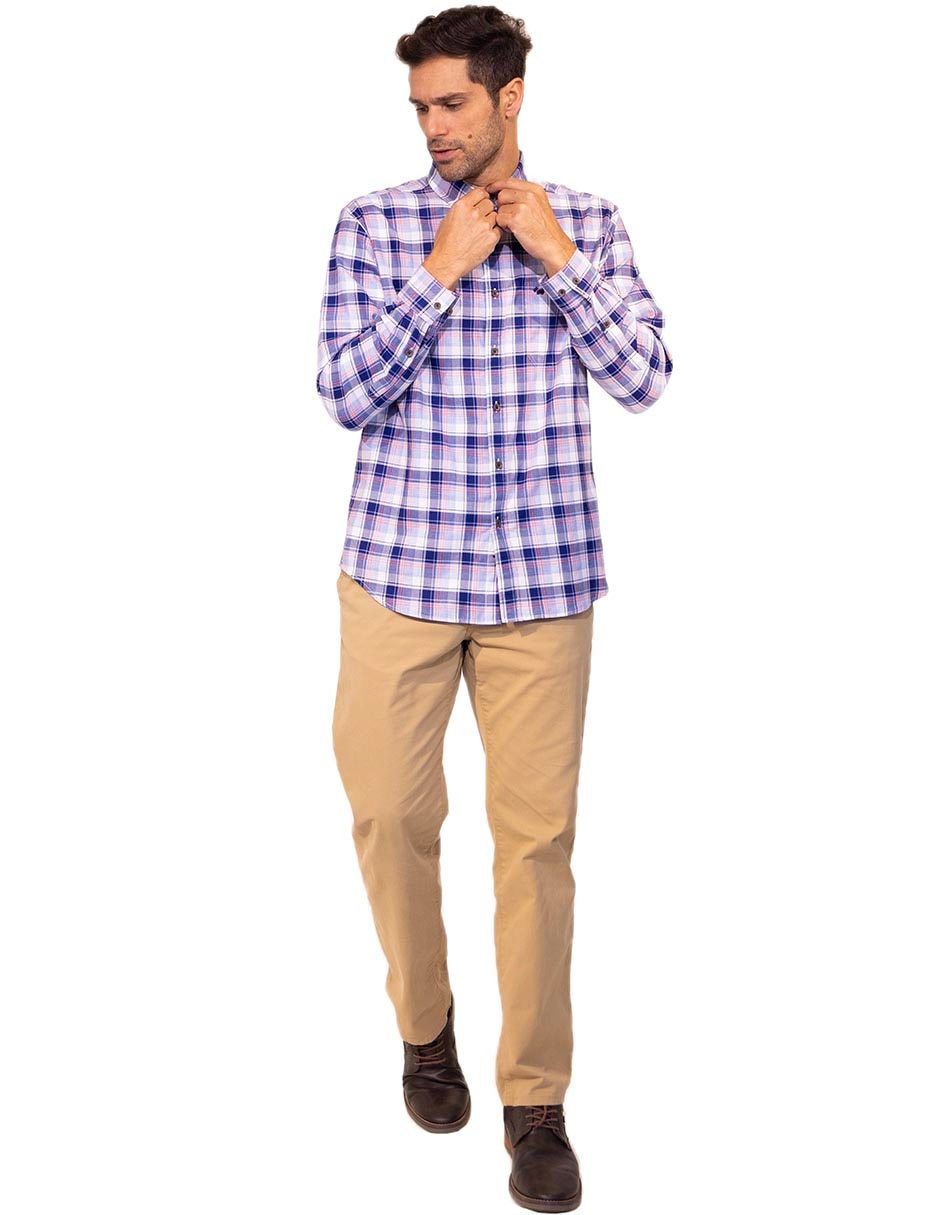 Camisa casual de algodón manga larga para hombre 2