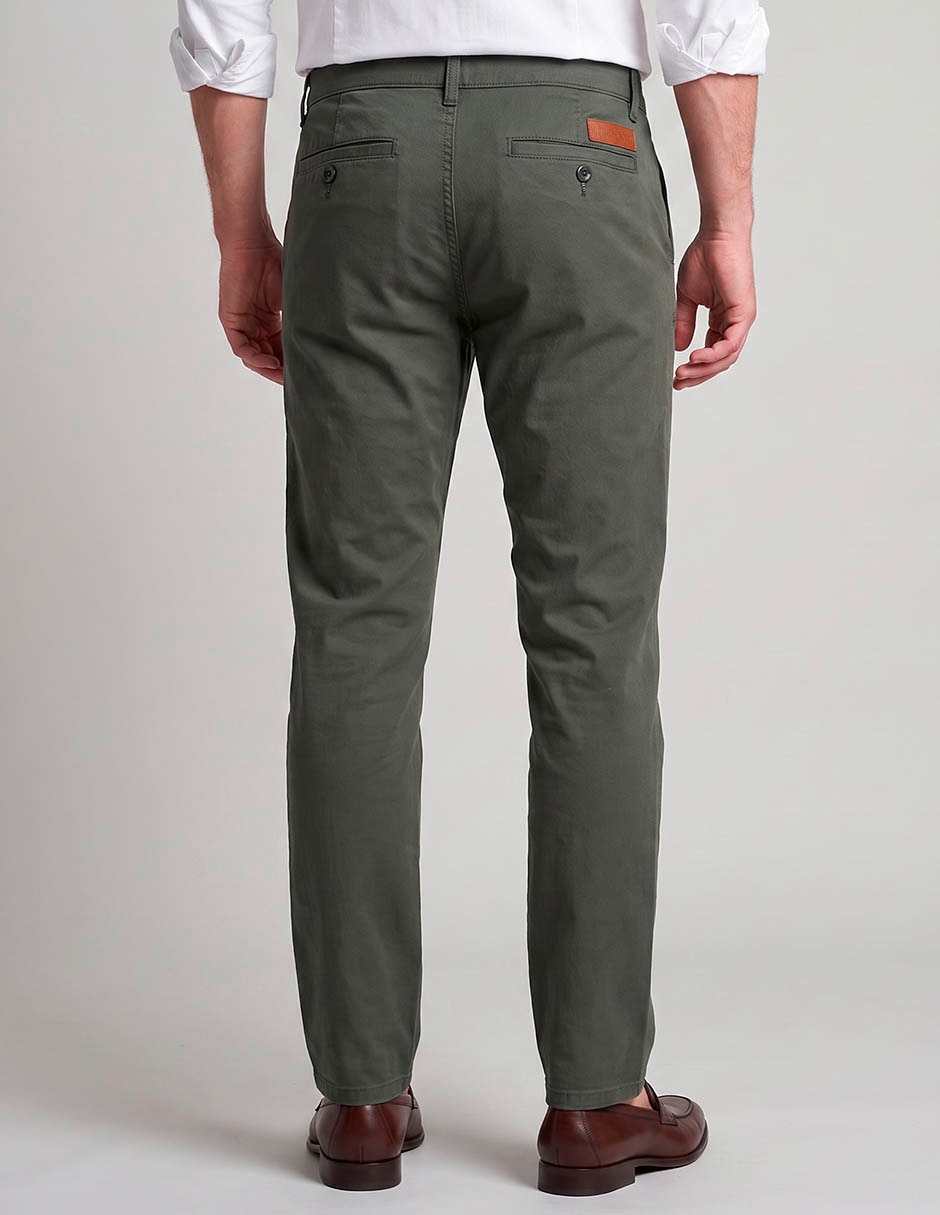 Pantalón Casual Chino Regular de Algodón y lino para hombre 2
