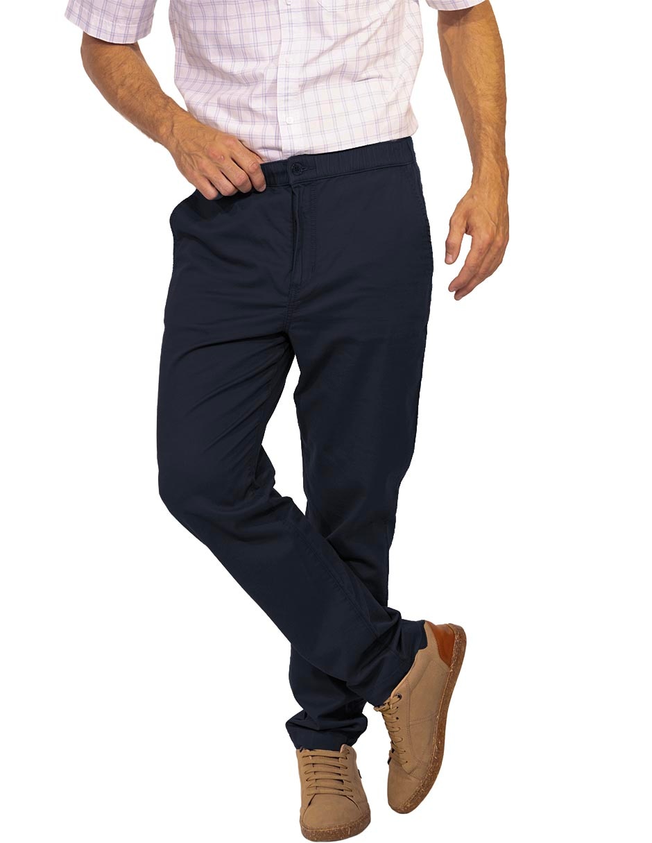 Pantalón chino regular de algodón y lino para hombre Pantalón chino regular de algodón y lino para hombre