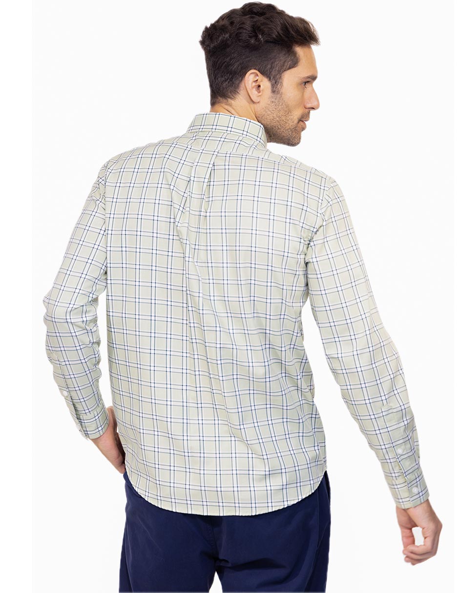 Camisa casual manga larga para hombre 4