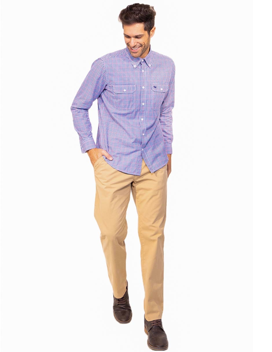 Camisa casual de algodón manga larga para hombre 2