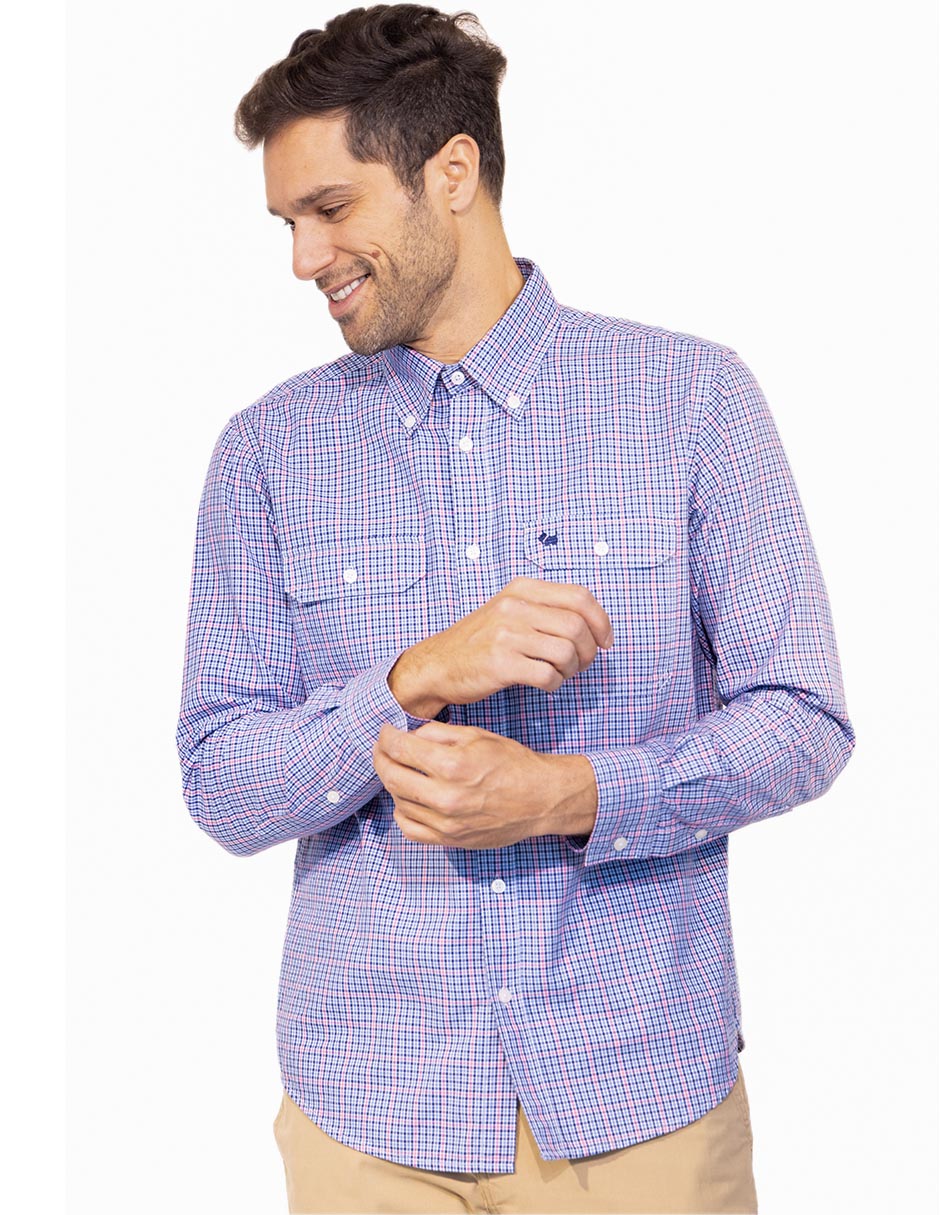 Camisa casual de algodón manga larga para hombre Camisa casual de algodón manga larga para hombre