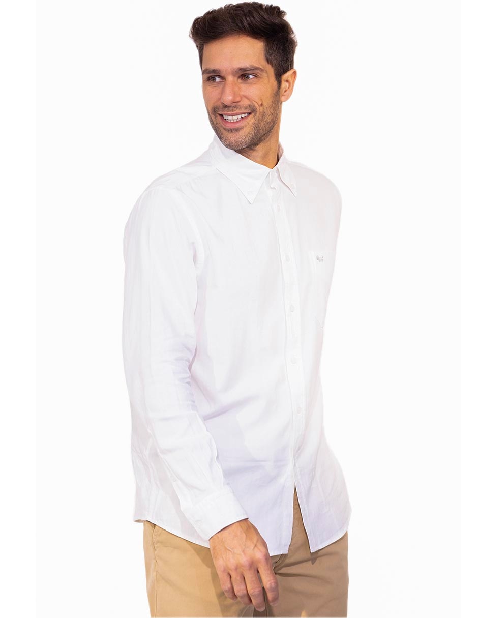 Camisa casual de algodón manga larga para hombre 4