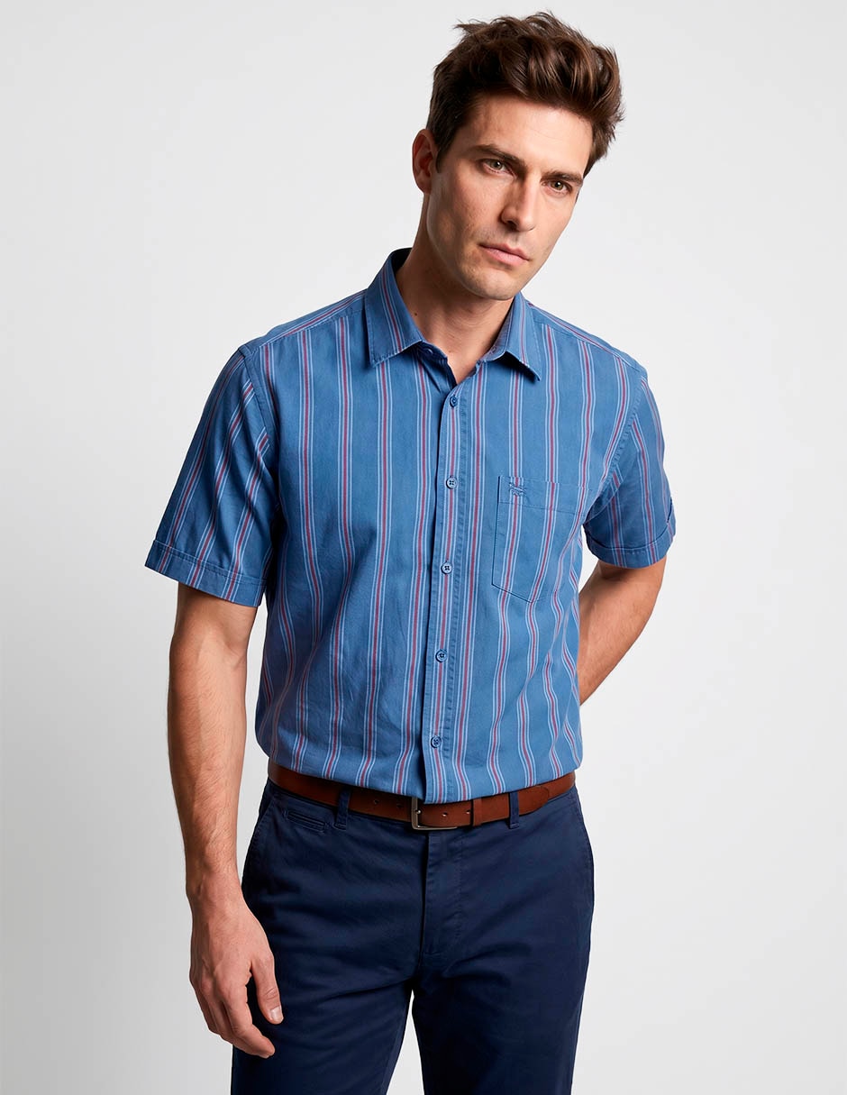 Camisa casual de algodón manga corta para hombre Camisa casual de algodón manga corta para hombre