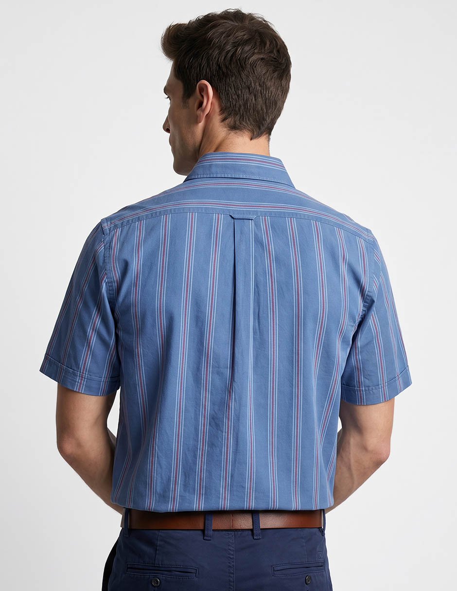 Camisa casual de algodón manga corta para hombre 2