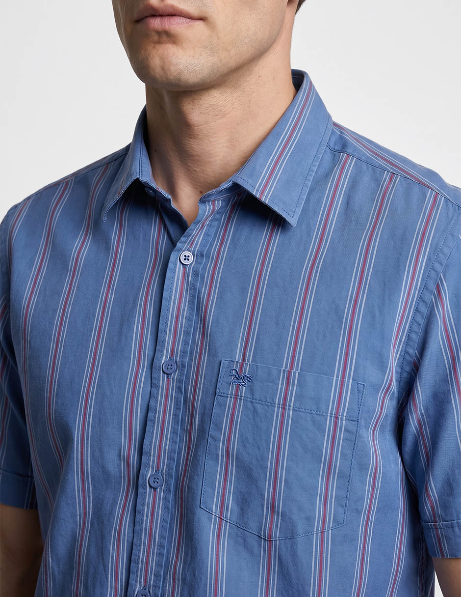 Camisa casual de algodón manga corta para hombre 3