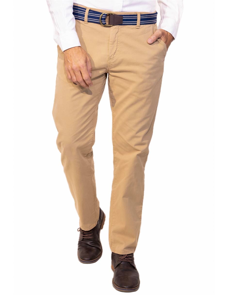 Pantalón Casual Chino Regular de Algodón y elastano para hombre 1