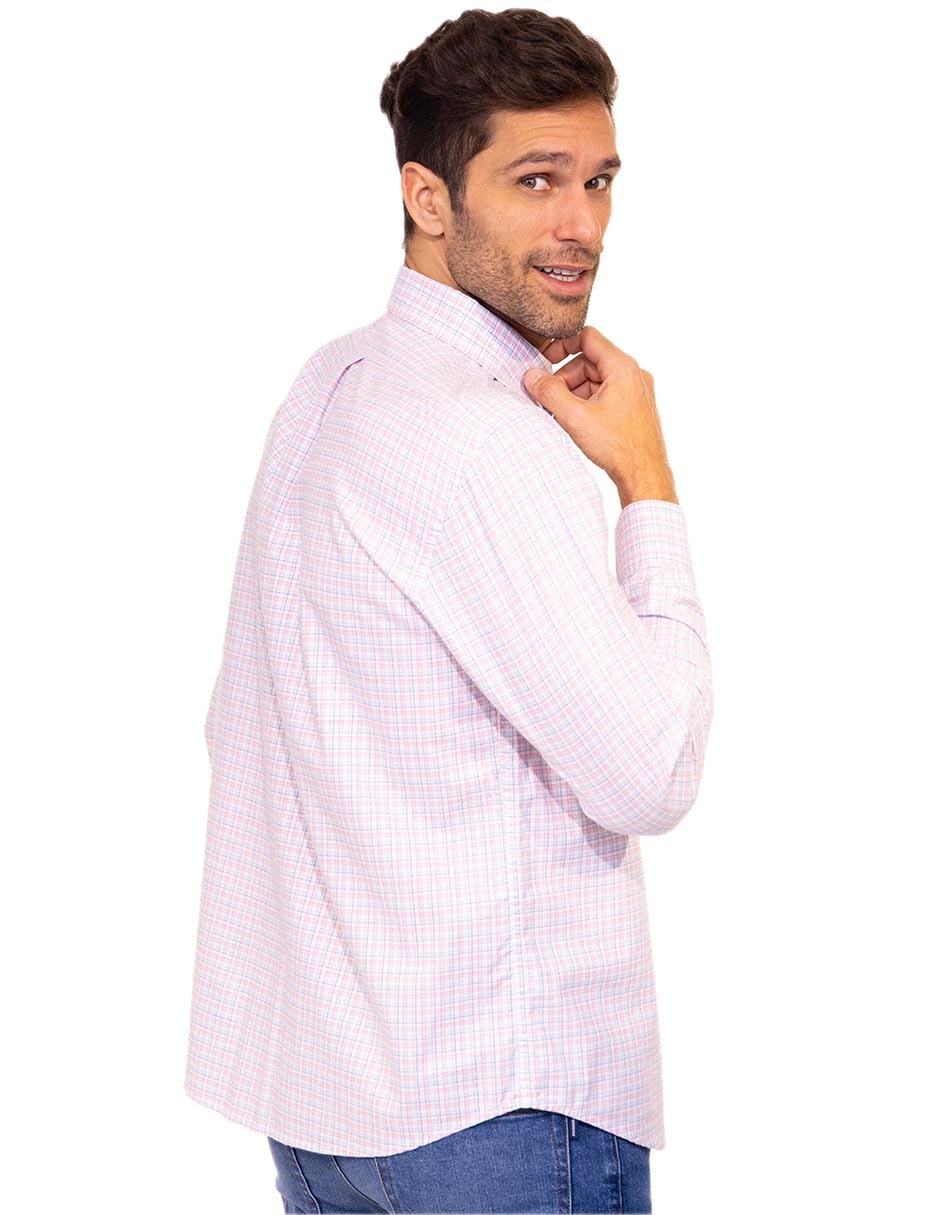 Camisa casual de algodón manga larga para hombre 4