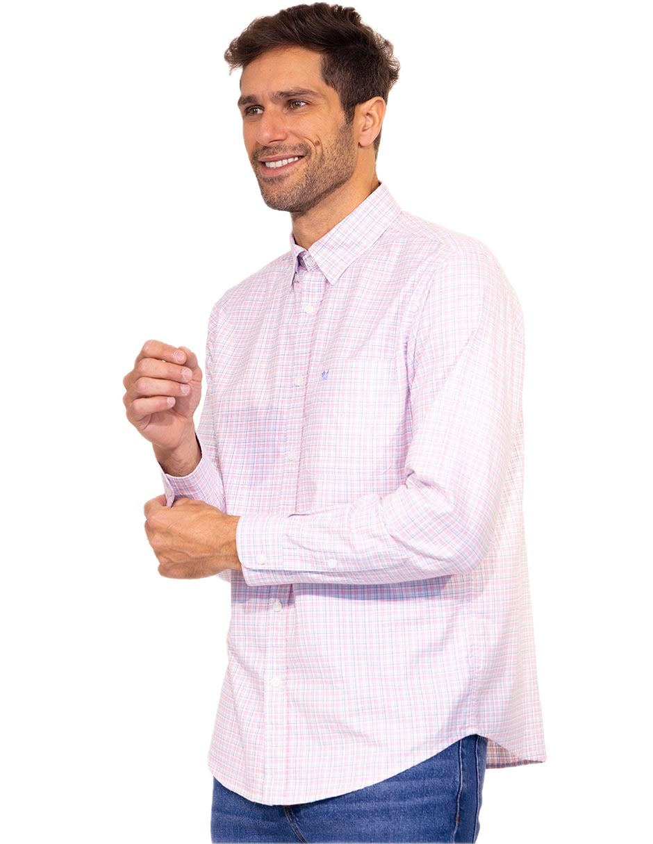 Camisa casual de algodón manga larga para hombre Camisa casual de algodón manga larga para hombre