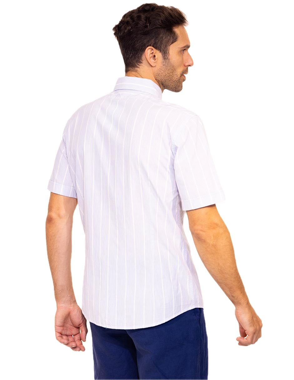 Camisa casual de algodón manga corta para hombre 4