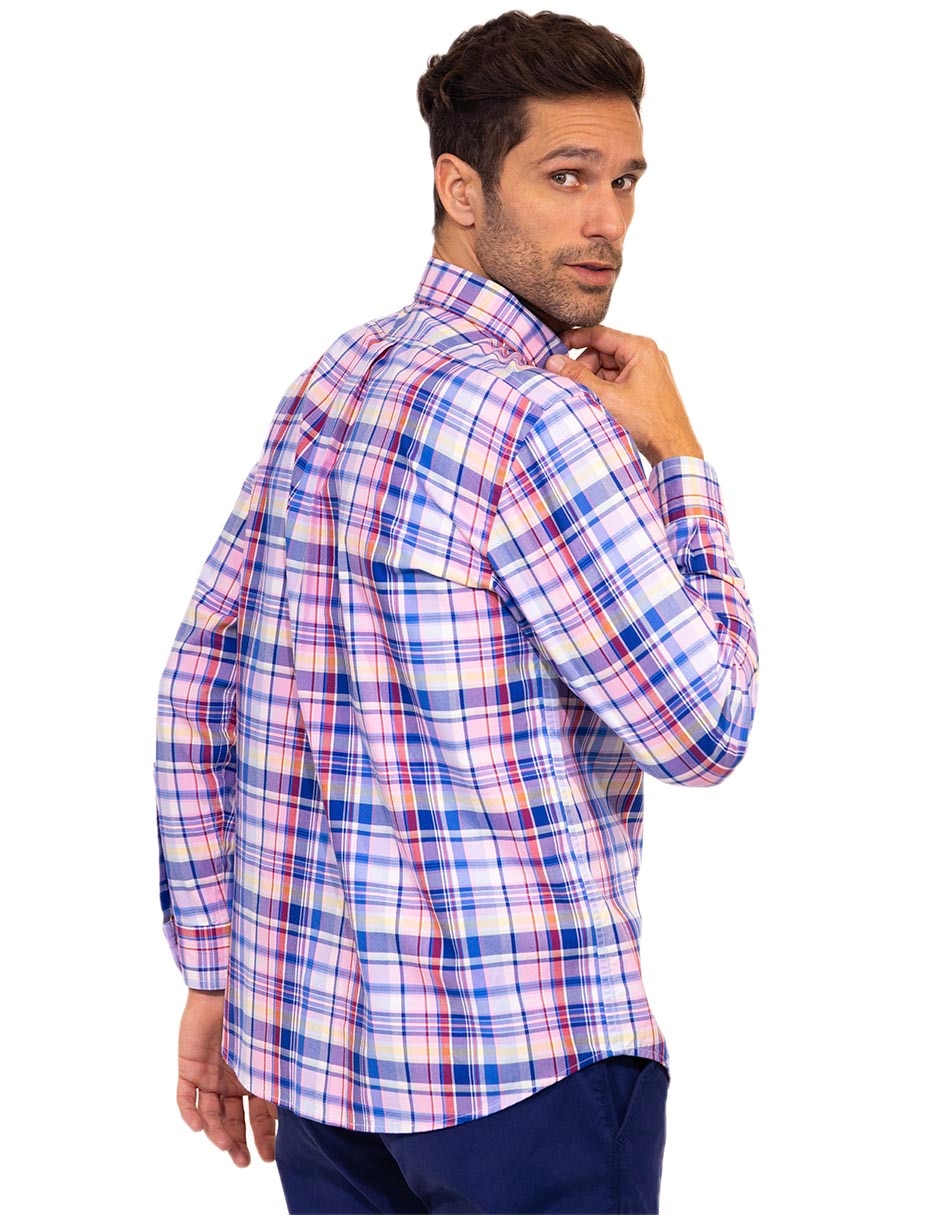 Camisa casual de algodón manga larga para hombre 2