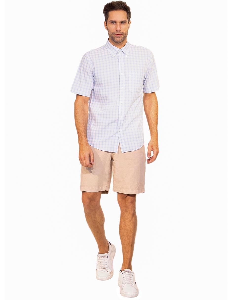 Camisa casual de algodón manga corta para hombre 2