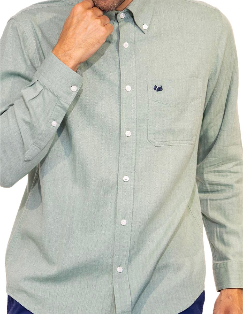 Camisa casual de algodón manga larga para hombre 3