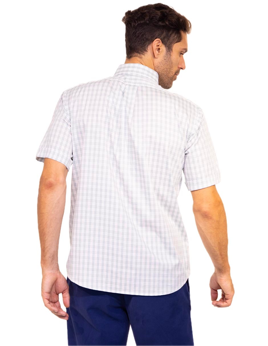 Camisa casual de algodón manga corta para hombre 4