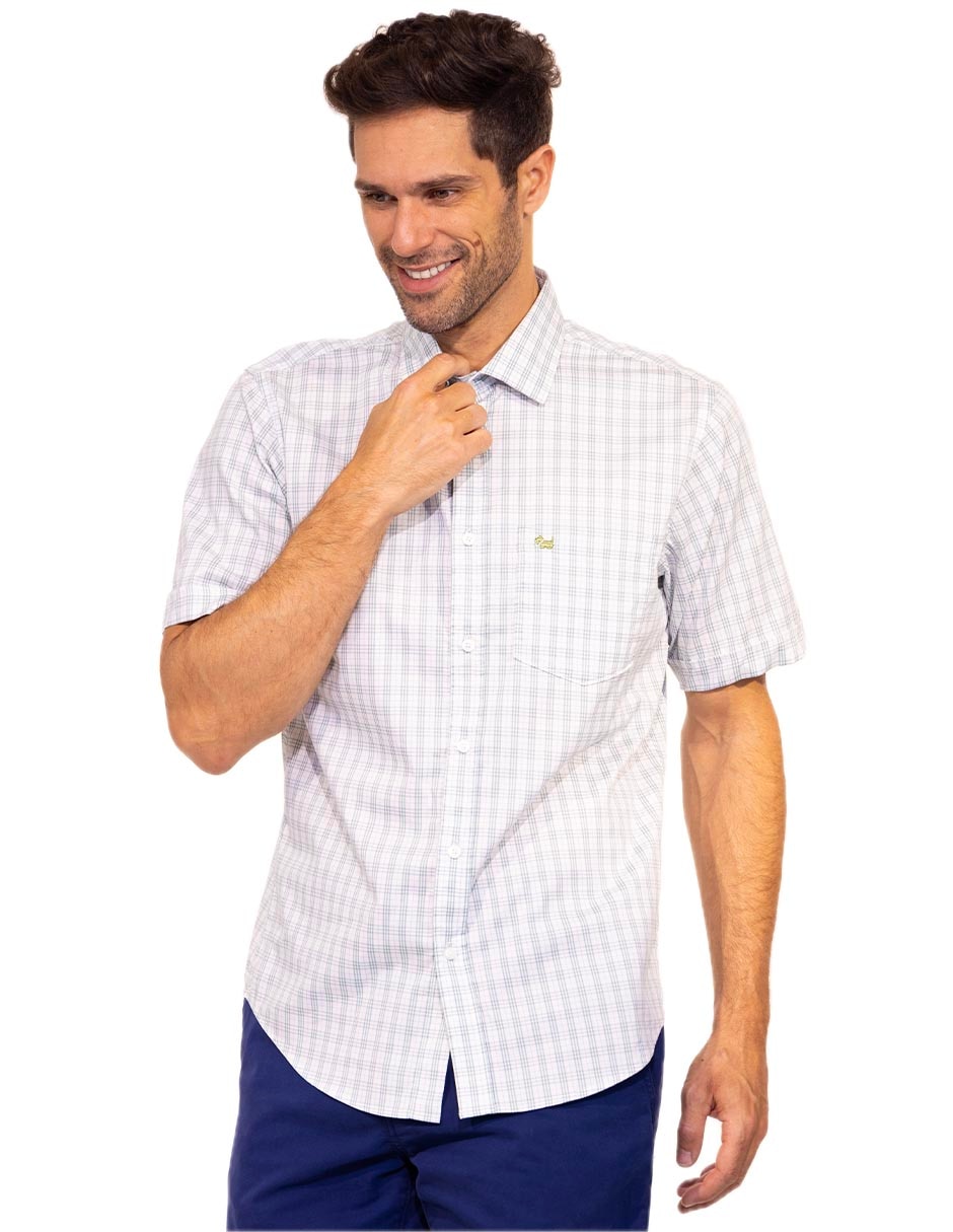 Camisa casual de algodón manga corta para hombre Camisa casual de algodón manga corta para hombre