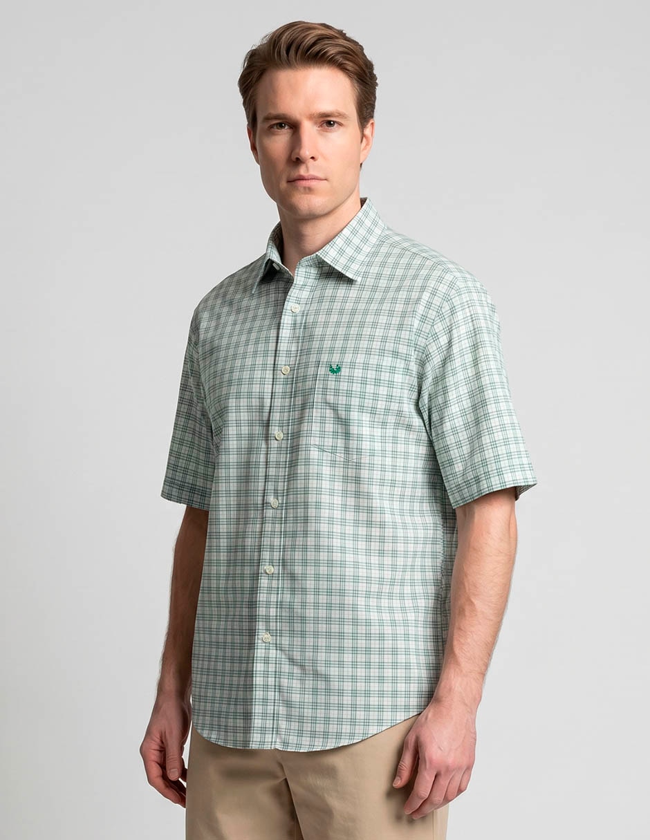Camisa casual manga corta para hombre