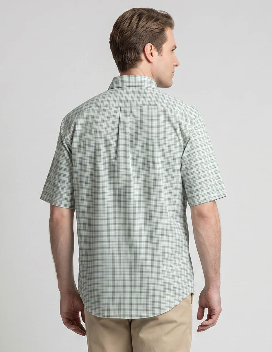 Camisa casual manga corta para hombre 6