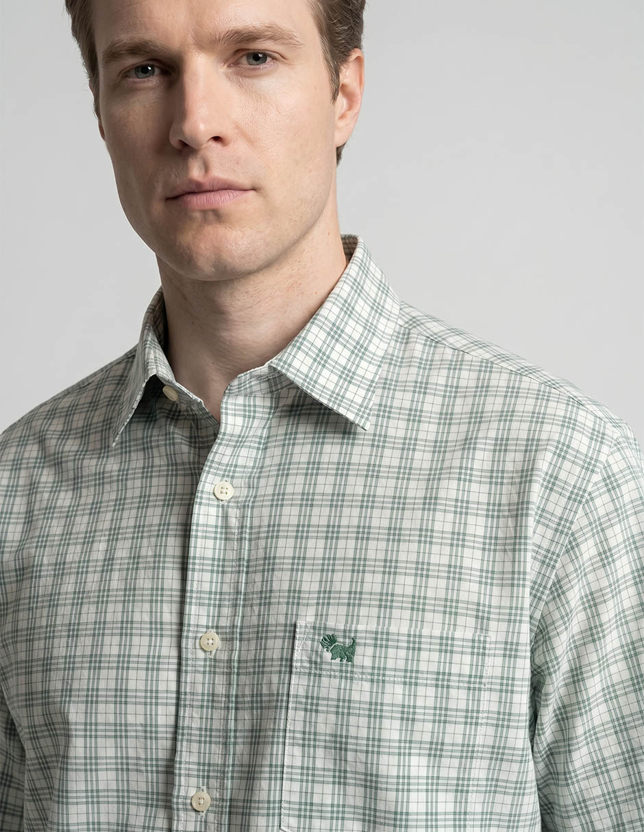 Camisa casual manga corta para hombre