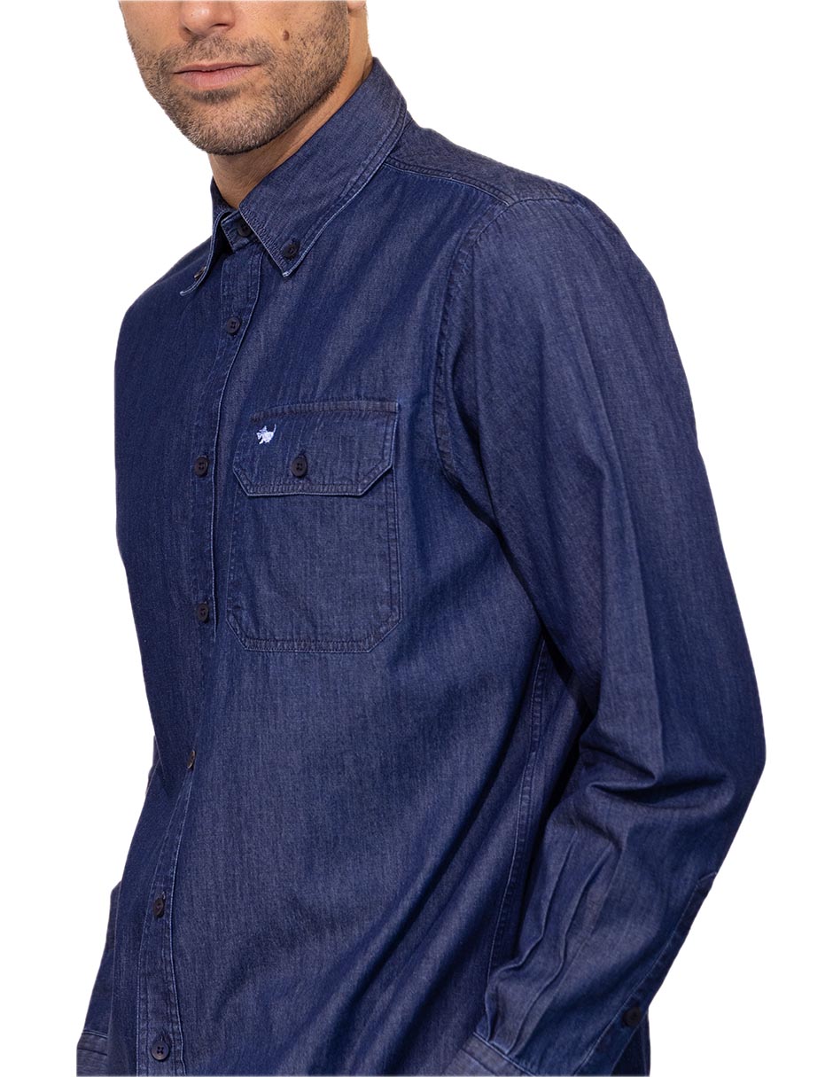 Camisa casual de algodón manga larga para hombre 3