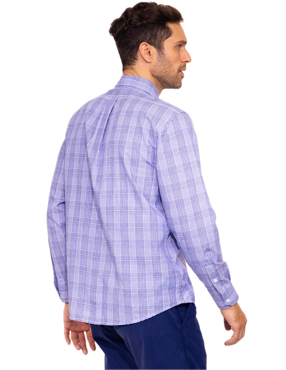 Camisa casual Ferrioni manga larga para hombre