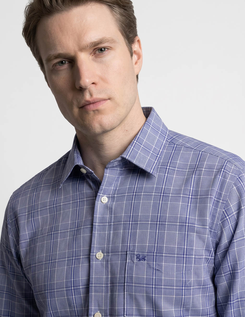 Camisa casual manga larga para hombre 5