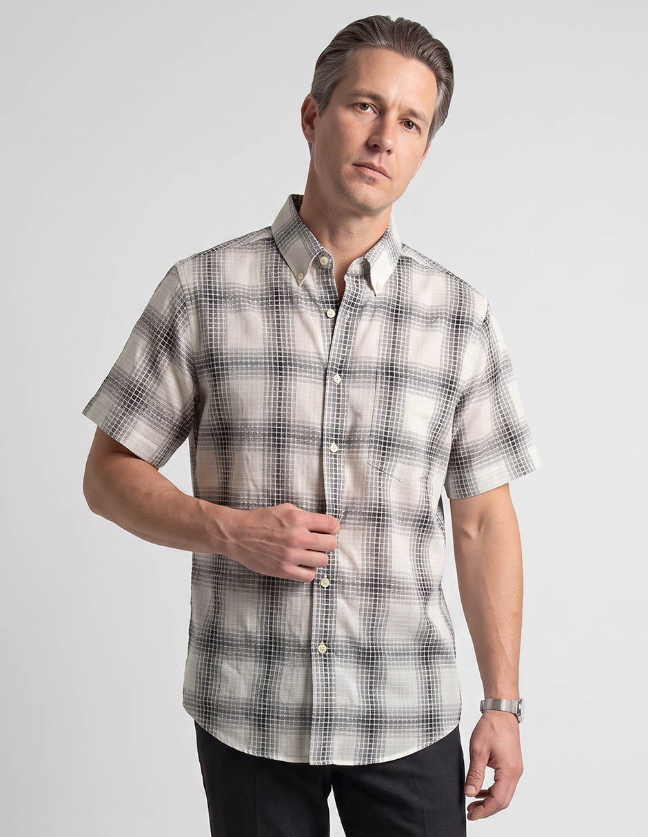Camisa casual manga corta para hombre