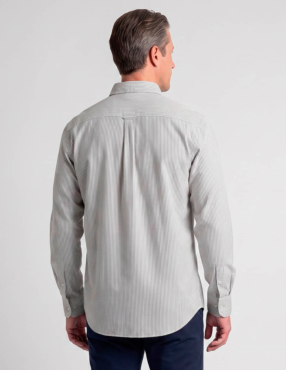 Camisa casual manga larga para hombre 2