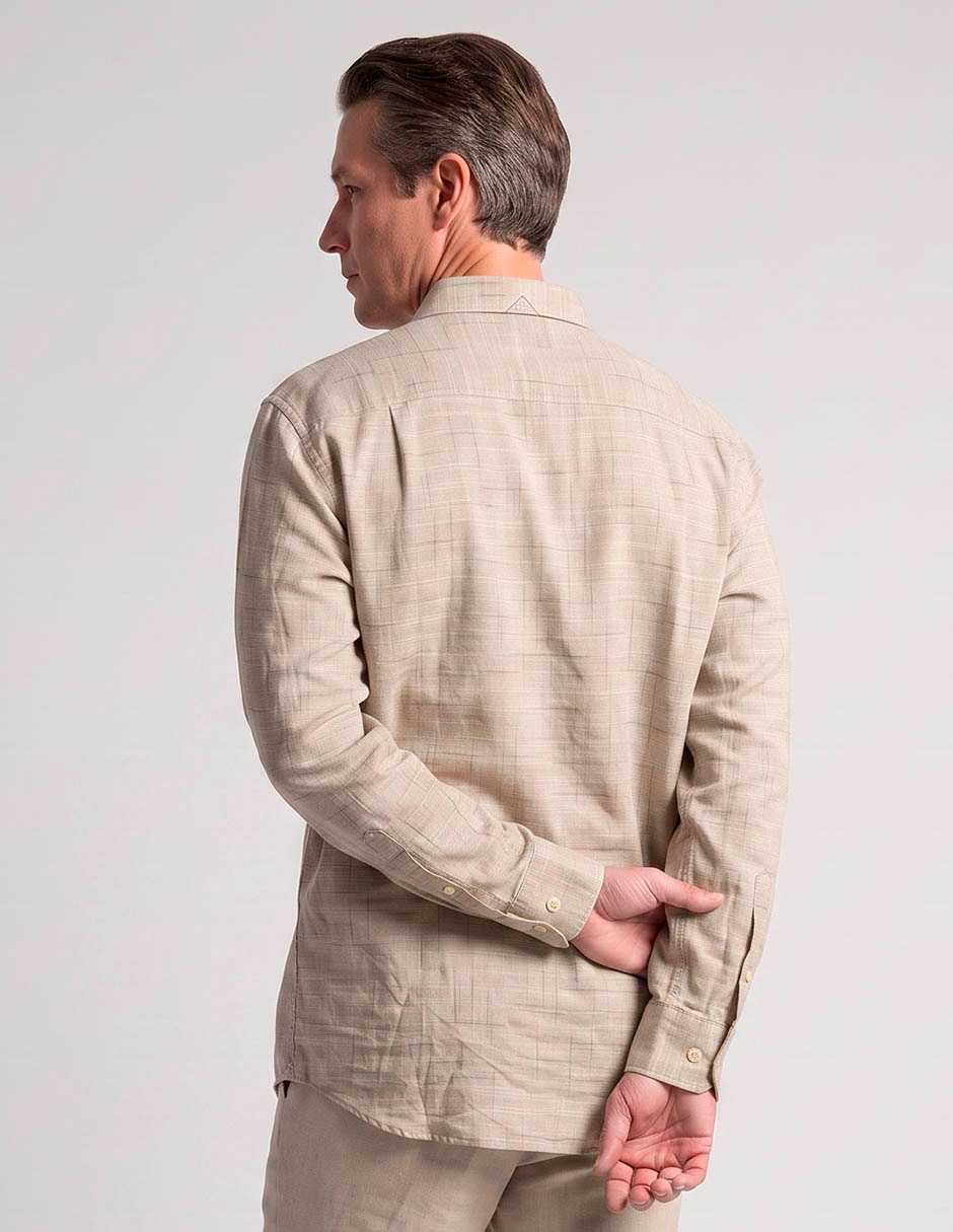 Camisa casual manga larga para hombre 2