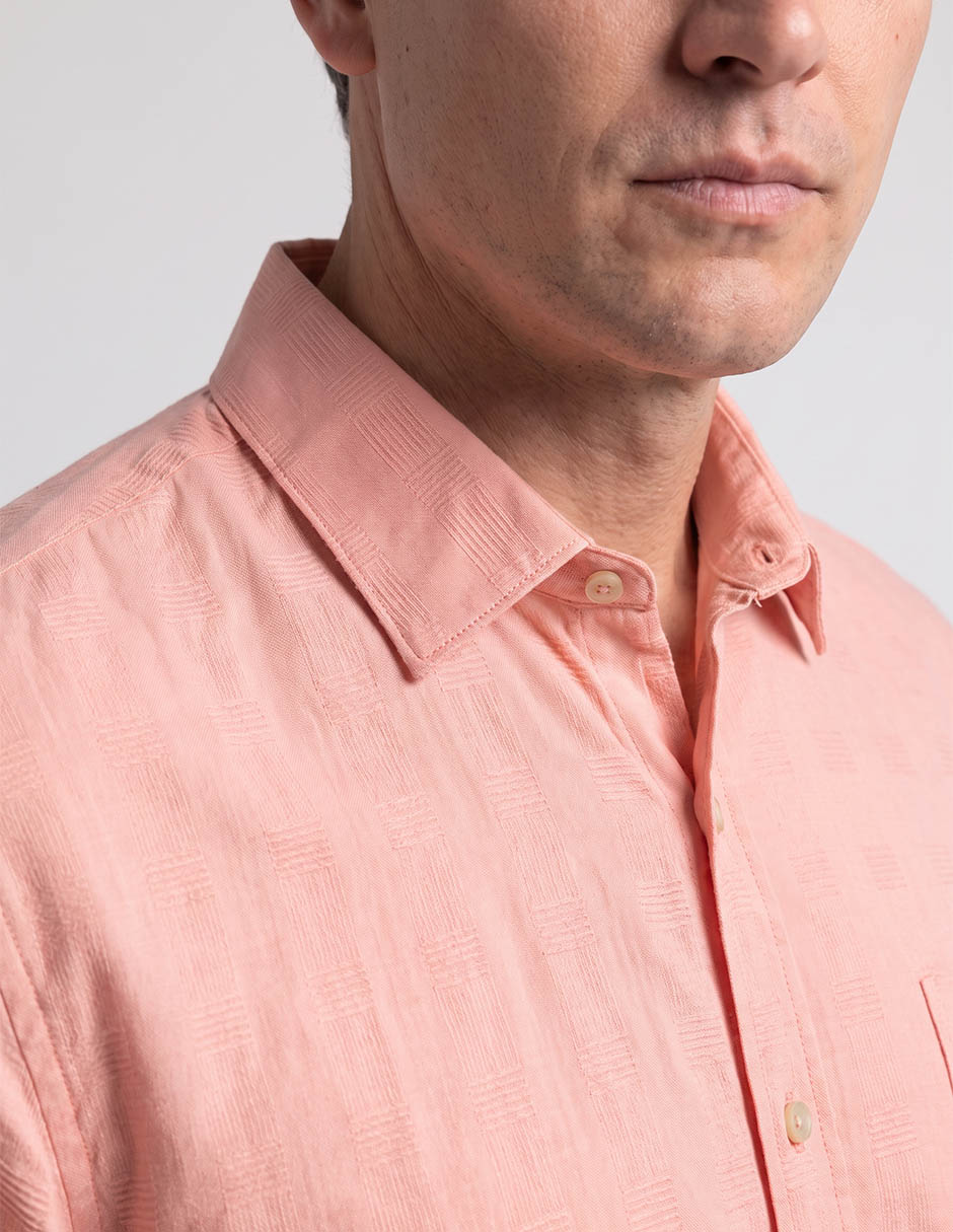Camisa casual Cavalatti de algodón manga corta para hombre