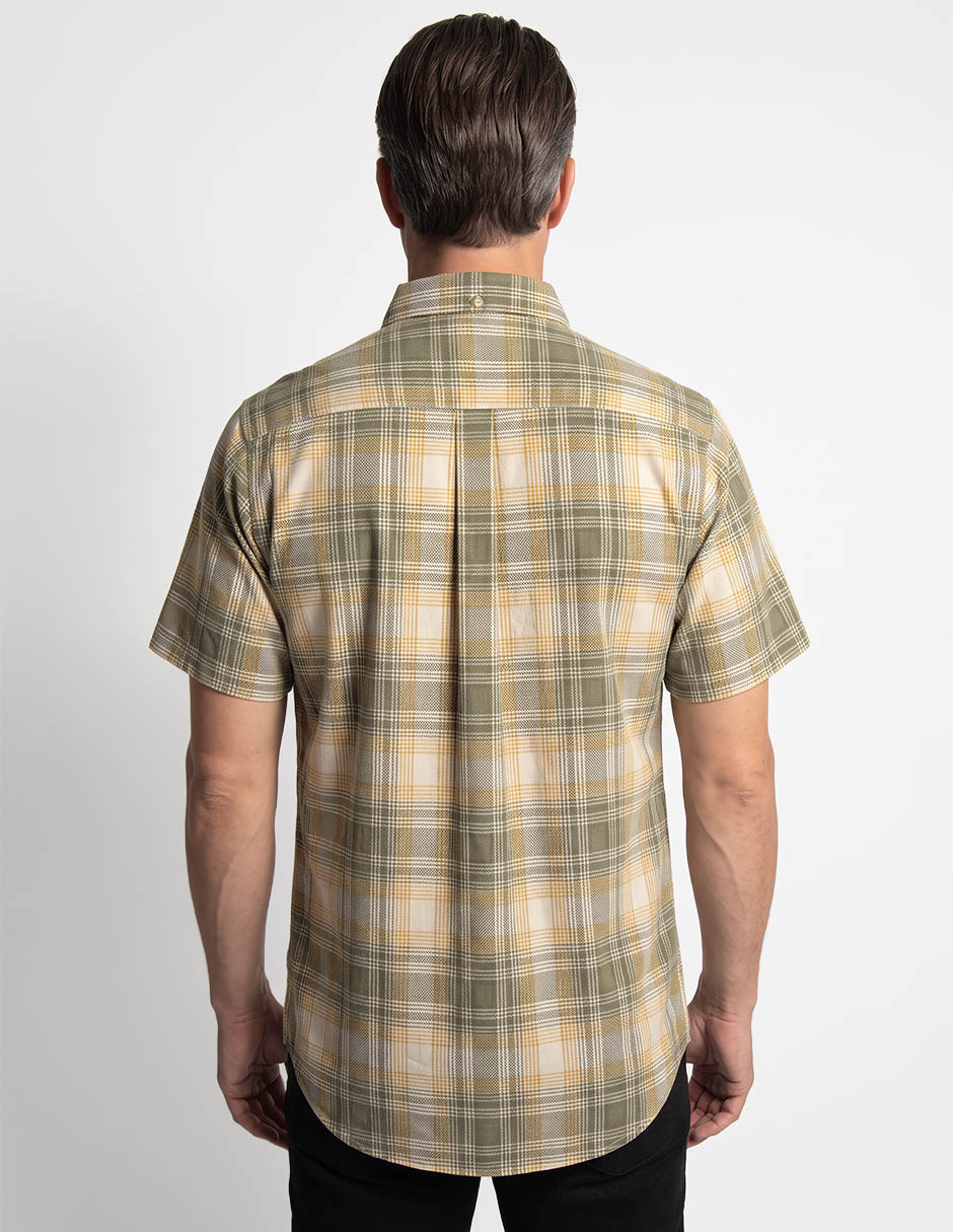 Camisa casual de algodón manga corta para hombre 2