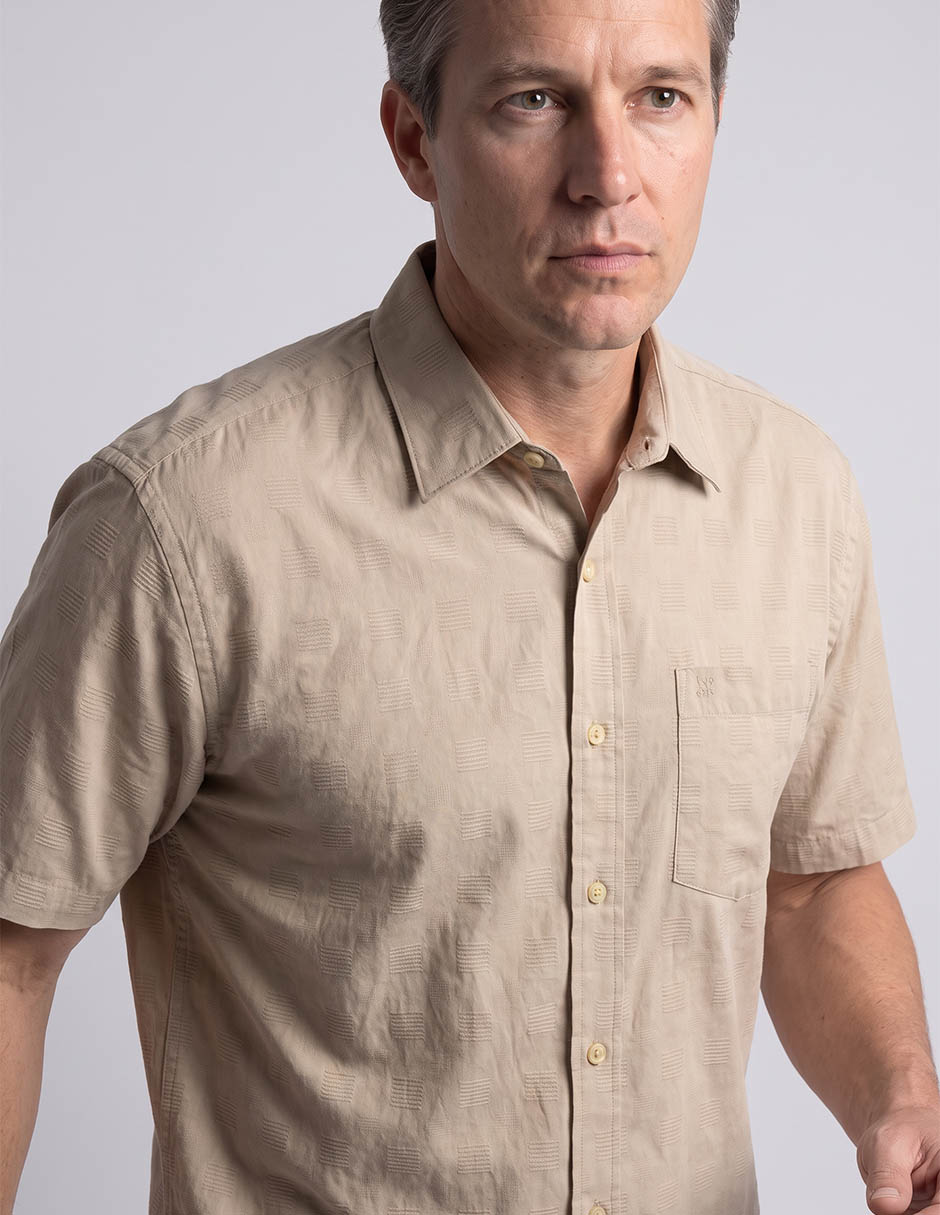 Camisa casual de algodón manga corta para hombre 3
