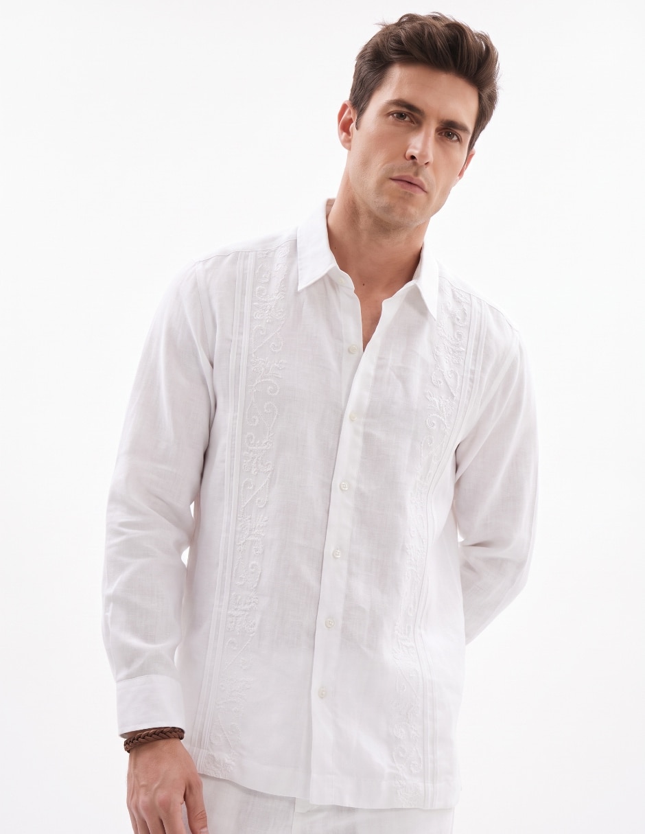 Guayabera manga larga para hombre Guayabera manga larga para hombre