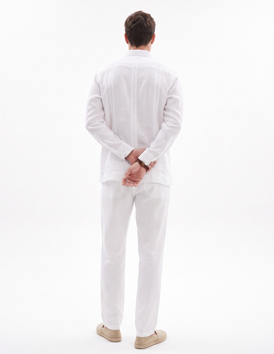 Guayabera manga larga para hombre 2