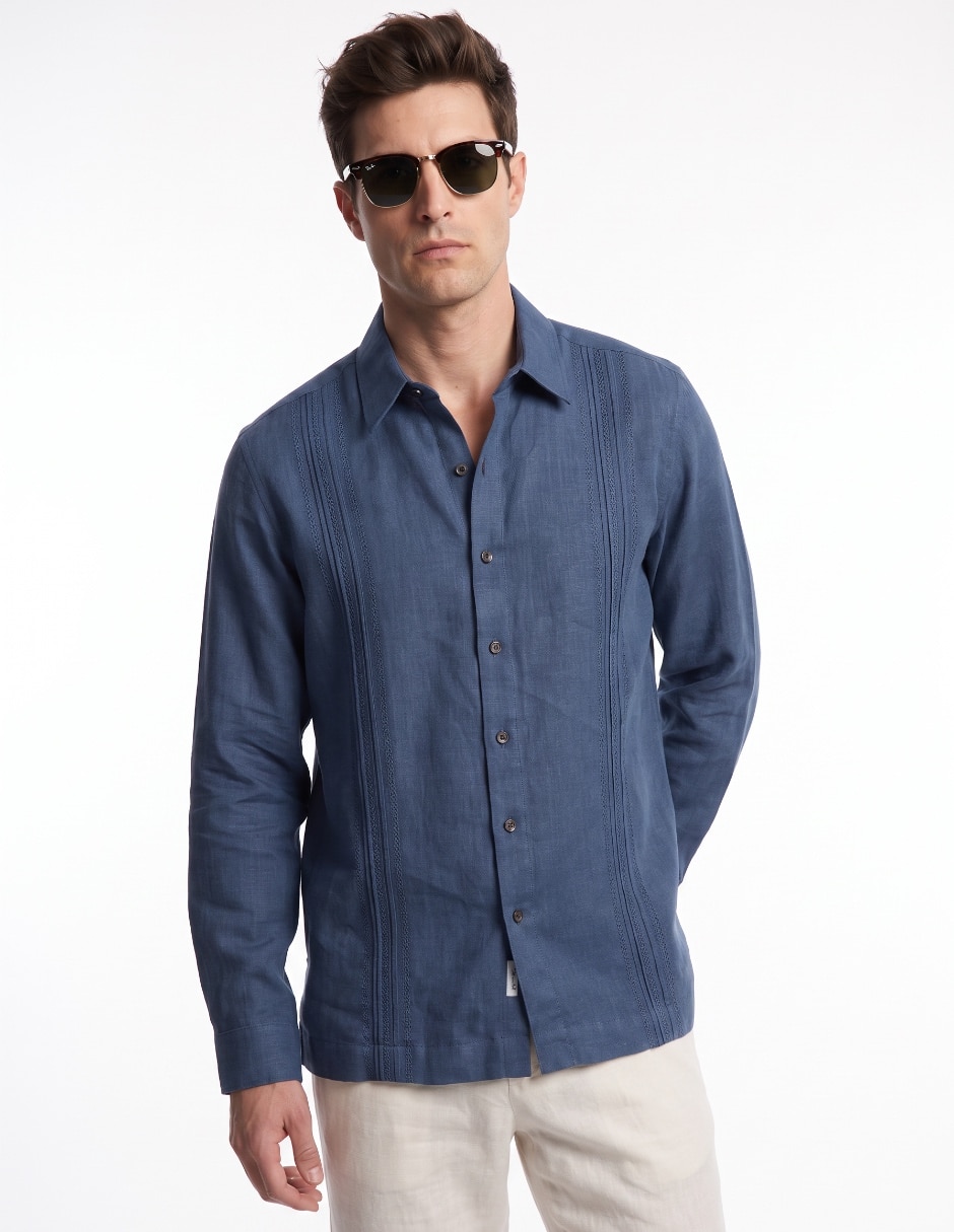 Guayabera manga larga para hombre Guayabera manga larga para hombre