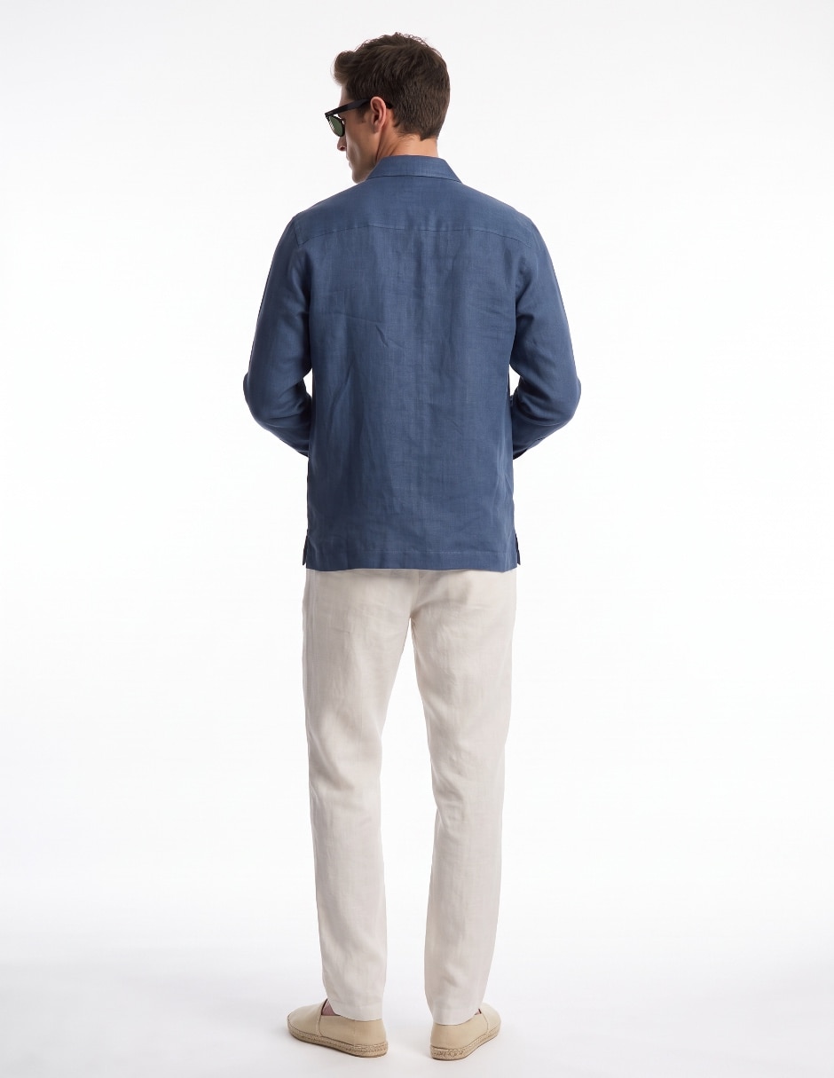 Guayabera manga larga para hombre 2